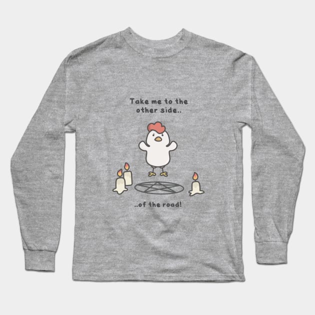 Cute Seance Chicken Long Sleeve T-Shirt by pbanddoodles